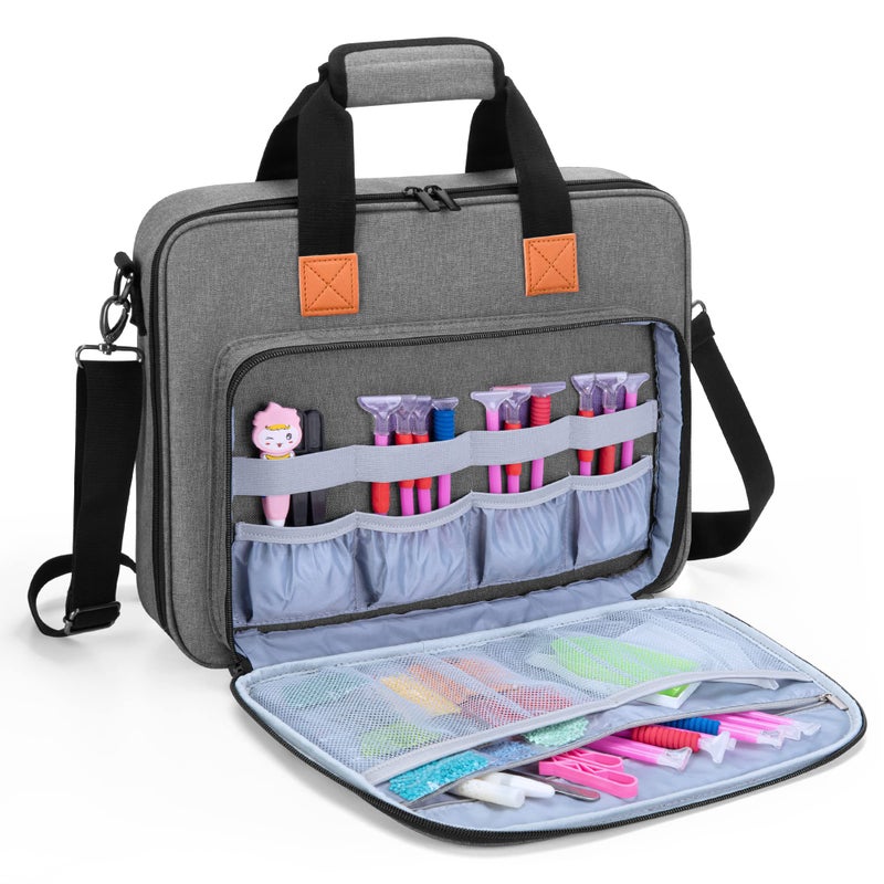 LUXJA Carrying Bag for A4 Light Pad and Diamond Painting Tools, Protective Case for Diamond Painting Light Box and Accessories (Fits for A4 Light Pad), Gray (Bag Only) - Image 4